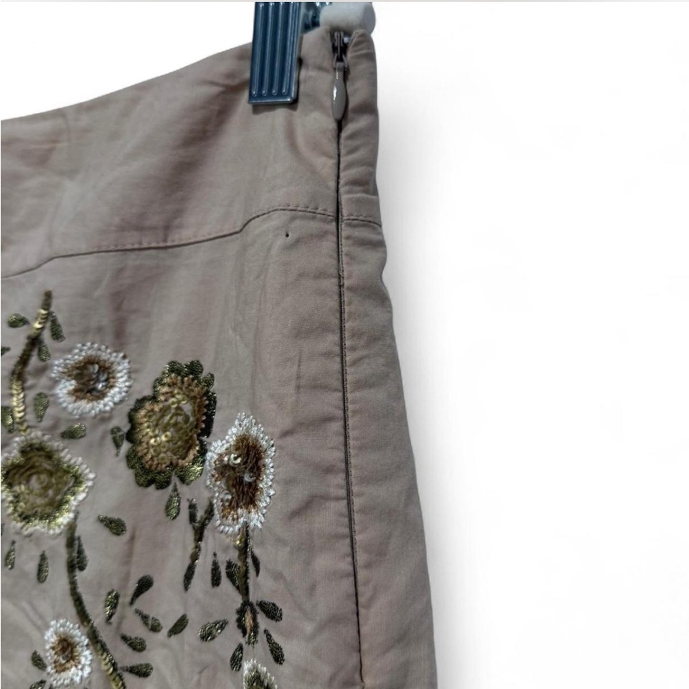 Talbots Floral Embroidered Sequin Skirt Tulle Ruffle Boho Cottagecore Fairy - Picture 5 of 10